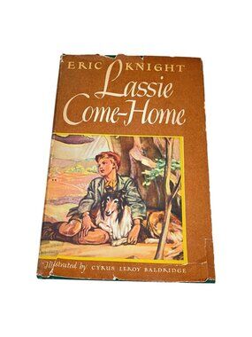 Lassie Come Home Book Eric Knight Vintage Book Winston‎ HC DJ 1940s